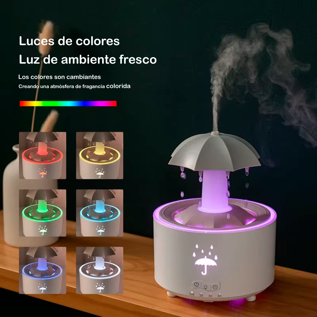 Humidificador de gota de agua con paraguas giratorio